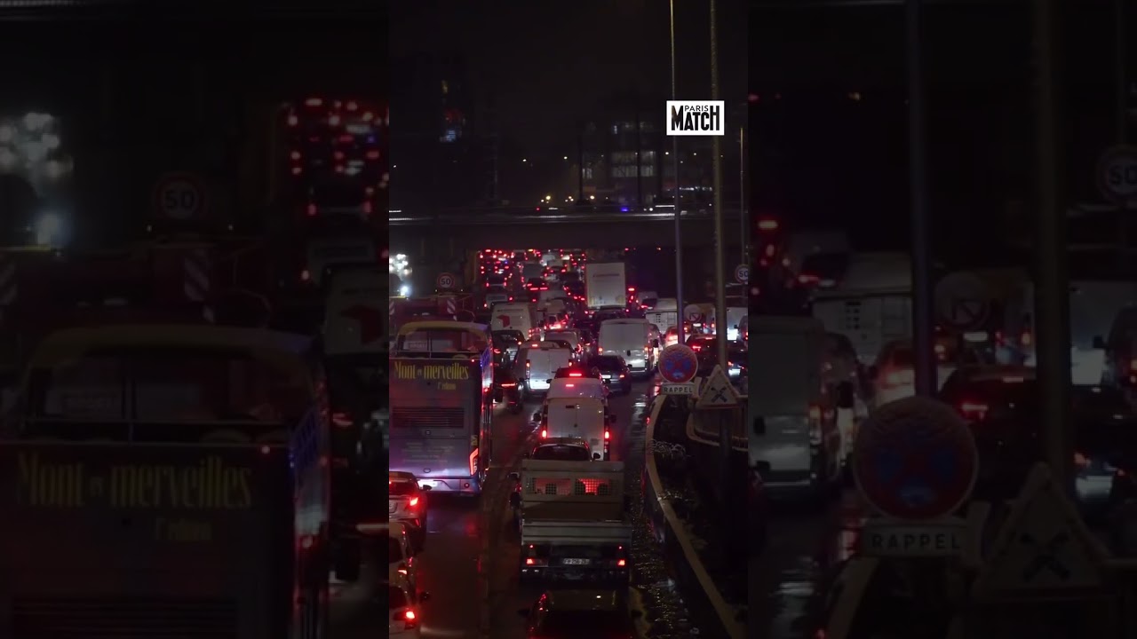 Plus de 1000km de bouchons en Île de France 🚨❄️