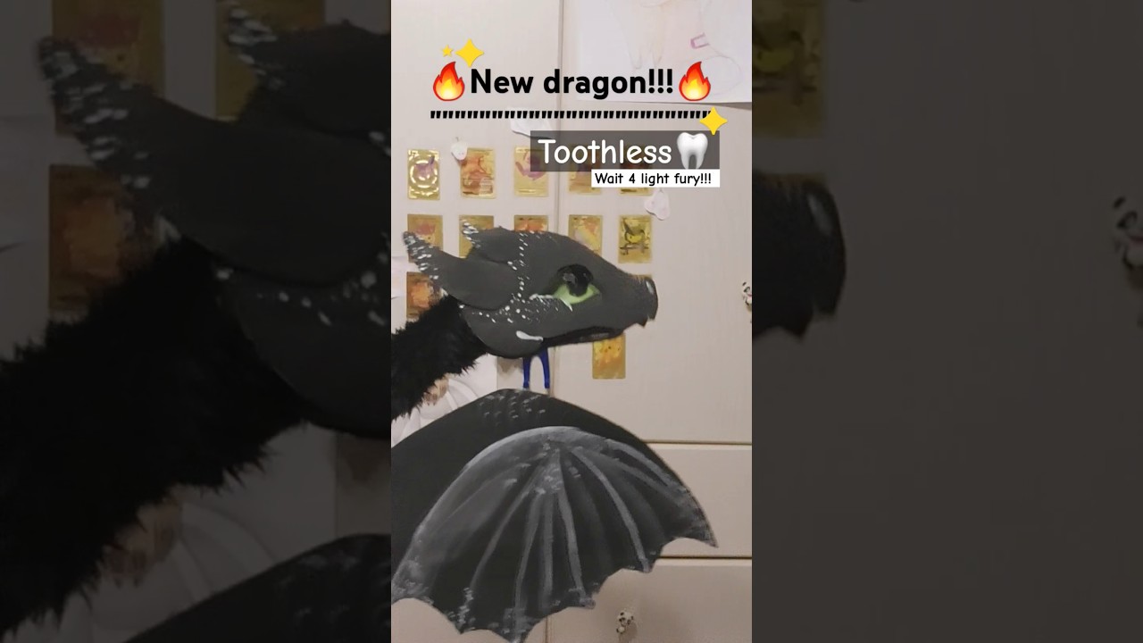 New puppet dragon! Toothless🦷🔥🖤 #dragonpuppets #puppets #yfp #trend #toothless #lightfury #4u
